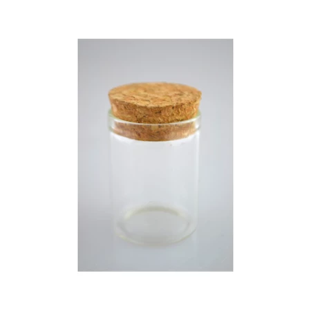 Üveg parafadugóval 3x4cm egyenesfalú