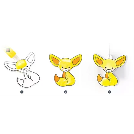 Üvegmatrica festék készlet AMOS 6x10.5ml+ 6db állatos fényvarázs forma