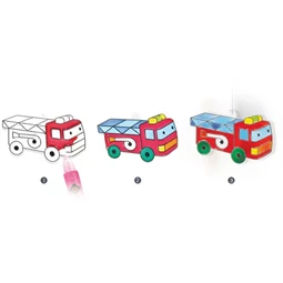 Üvegmatrica festék készlet AMOS 6x10.5ml+ 6db járműves fényvarázs forma