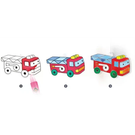 Üvegmatrica festék készlet AMOS 6x10.5ml+ 6db járműves fényvarázs forma