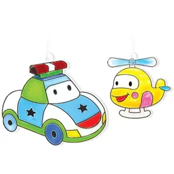 Üvegmatrica festék készlet AMOS 6x10.5ml+ 6db járműves fényvarázs forma