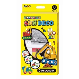 Üvegmatrica festék készlet AMOS 6x10.5ml festék + 6db munkagépek fényvarázs forma