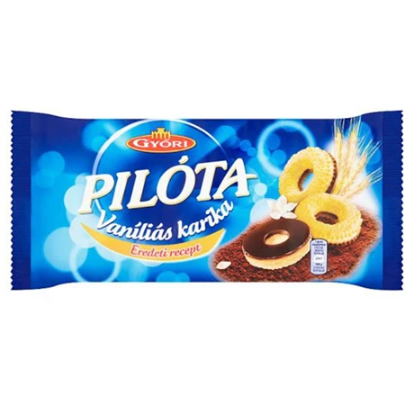 Vaníliás karika  Pilóta 300 g, GYŐRI étcsokoládés