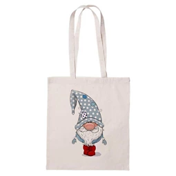 Vászontáska grafikai 38x42x0,3cm Manó kék