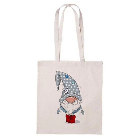 Vászontáska grafikai 38x42x0,3cm Manó kék