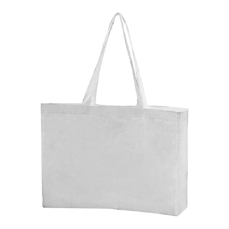 Vászontáska hosszúfülű 57x9x36,5cm 270g/m2 pamut, fehér nagyméretű strapabíró