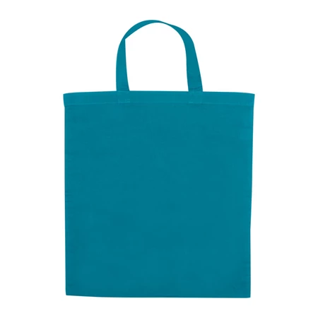 Vászontáska rövidfülű 38x42x0,2cm OEKO-TEX 140g/m2 pamut, türkiz