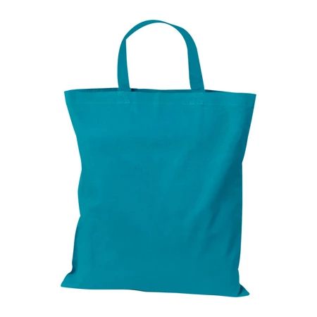 Vászontáska rövidfülű 38x42x0,2cm OEKO-TEX 140g/m2 pamut, türkiz