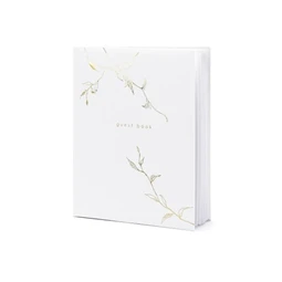 Vendégkönyv 22 oldalas 20x24,5cm fehér/arany