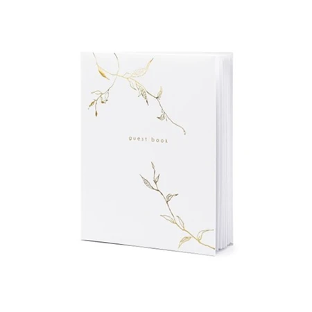 Vendégkönyv 22 oldalas 20x24,5cm fehér/arany