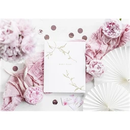 Vendégkönyv 22 oldalas 20x24,5cm fehér/arany