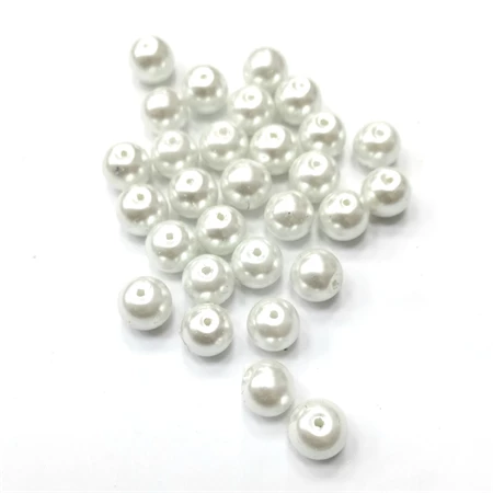 Viaszgyöngy 4mm fehér ( tekla )