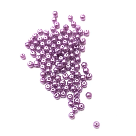 Viaszgyöngy 4mm lila ( tekla )