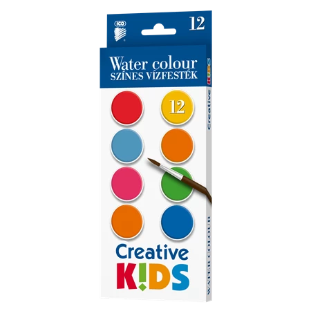 Vízfesték készlet 12db-os ICO Creative Kids 28mm-es