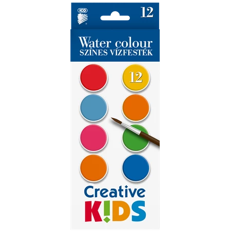 Vízfesték készlet 12db-os ICO Creative Kids 28mm-es