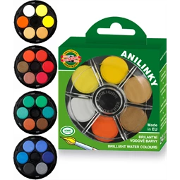 Vízfesték készlet 24db-os Anilinky KOH-I-NOOR 174507 BRILLANT AQUARELL kerek
