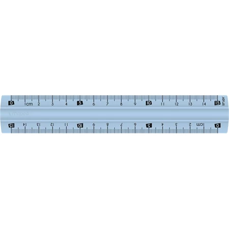 Vonalzó 15 cm MAPED Study Unbreakable műanyag, törhetetlen, vegyes színek