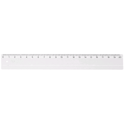 Vonalzó 20 cm műanyag, átlátszó