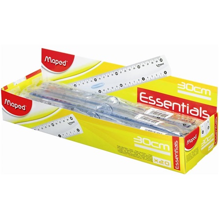 Vonalzó 30 cm MAPED Essentials, műanyag
