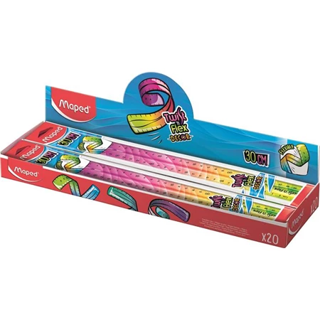 Vonalzó 30 cm MAPED Twist`n Flex Decor műanyag