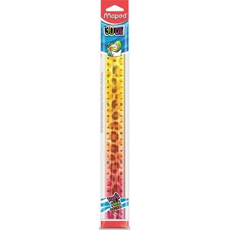 Vonalzó 30 cm MAPED Twist`n Flex műanyag, törhetetlen, Decor Animals vegyes színek