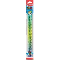 Vonalzó 30 cm MAPED Twist`n Flex műanyag, törhetetlen, Decor Animals vegyes színek