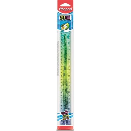 Vonalzó 30 cm MAPED Twist`n Flex műanyag, törhetetlen, Decor Animals vegyes színek