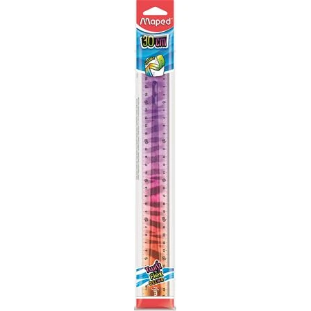 Vonalzó 30 cm MAPED Twist`n Flex műanyag, törhetetlen, Decor Animals vegyes színek