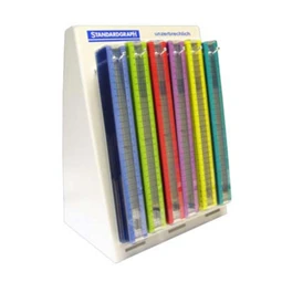 Vonalzó 30 cm műanyag törhetetlen átlátszó színes szél, szinek vegyesen