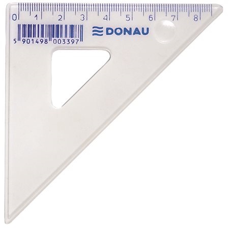 Vonalzó háromszög 45° 8,5 cm, DONAU