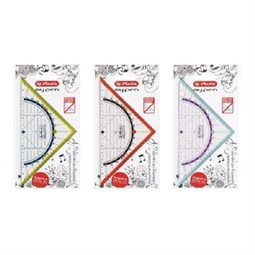 Vonalzó háromszög HERLITZ Geometriai 16 cm