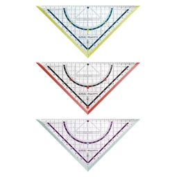 Vonalzó háromszög HERLITZ Geometriai 25 cm, 3 színben vegyesen, 1db