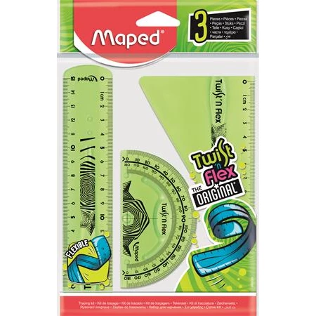 Vonalzó készlet 3db-os MAPED Twist`n Flex törhetetlen