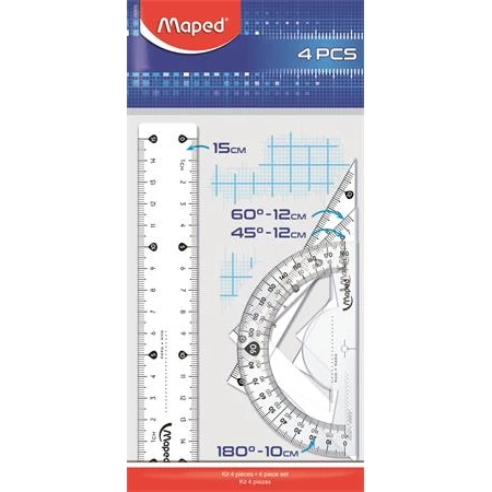 Vonalzó készlet 4db-os MAPED Start kicsi