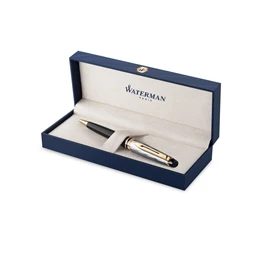 WATERMAN Expert Deluxe REFLECTIONS OF PARIS golyóstoll fekete test+arany-ezüst klipsz
