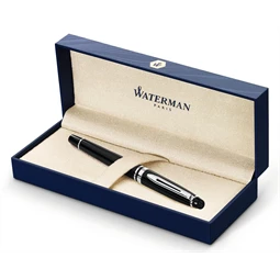 WATERMAN Expert III. töltőtoll lakk fekete test+ezüst klipsz