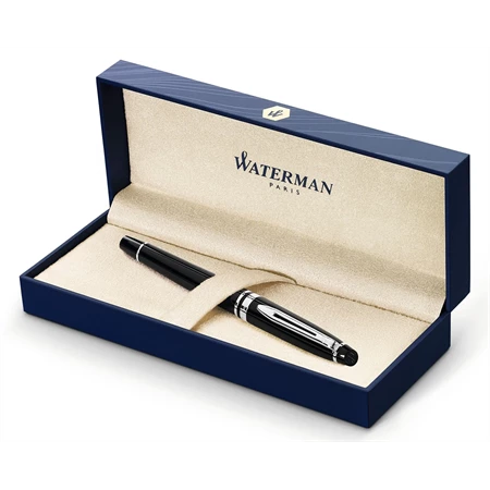 WATERMAN Expert III. töltőtoll lakk fekete test+ezüst klipsz