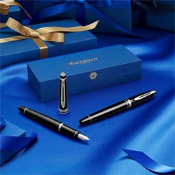 WATERMAN Expert III. töltőtoll lakk fekete test+ezüst klipsz