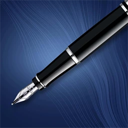 WATERMAN Expert III. töltőtoll lakk fekete test+ezüst klipsz