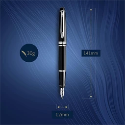 WATERMAN Expert III. töltőtoll lakk fekete test+ezüst klipsz