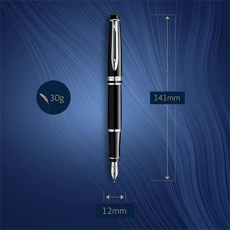 WATERMAN Expert III. töltőtoll lakk fekete test+ezüst klipsz