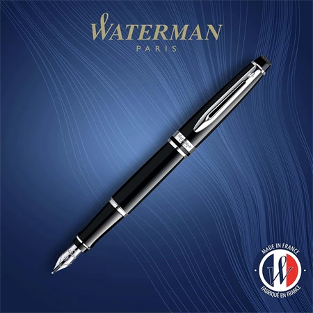 WATERMAN Expert III. töltőtoll lakk fekete test+ezüst klipsz