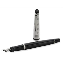 WATERMAN Expert töltőtoll fekete + cizellált ezüst felső