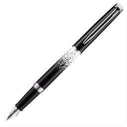WATERMAN Hemisphere töltőtoll Ombre lakk fekete-fehér+ezüst klipsz