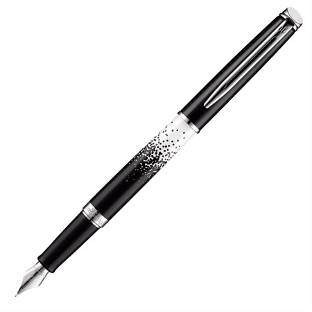 WATERMAN Hemisphere töltőtoll Ombre lakk fekete-fehér+ezüst klipsz