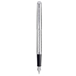 WATERMAN Hemisphere töltőtoll  cizellált acél test + ezüst klipsz