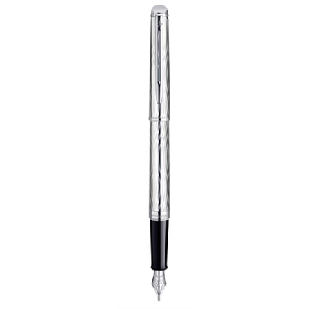 WATERMAN Hemisphere töltőtoll  cizellált acél test + ezüst klipsz