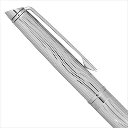WATERMAN Hemisphere töltőtoll  cizellált acél test + ezüst klipsz