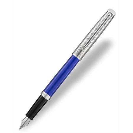 WATERMAN Hemisphere töltőtoll cizellált kék+ezüst klipsz