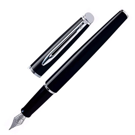 WATERMAN Hemisphere töltőtoll lakk fekete+ezüst klipsz
